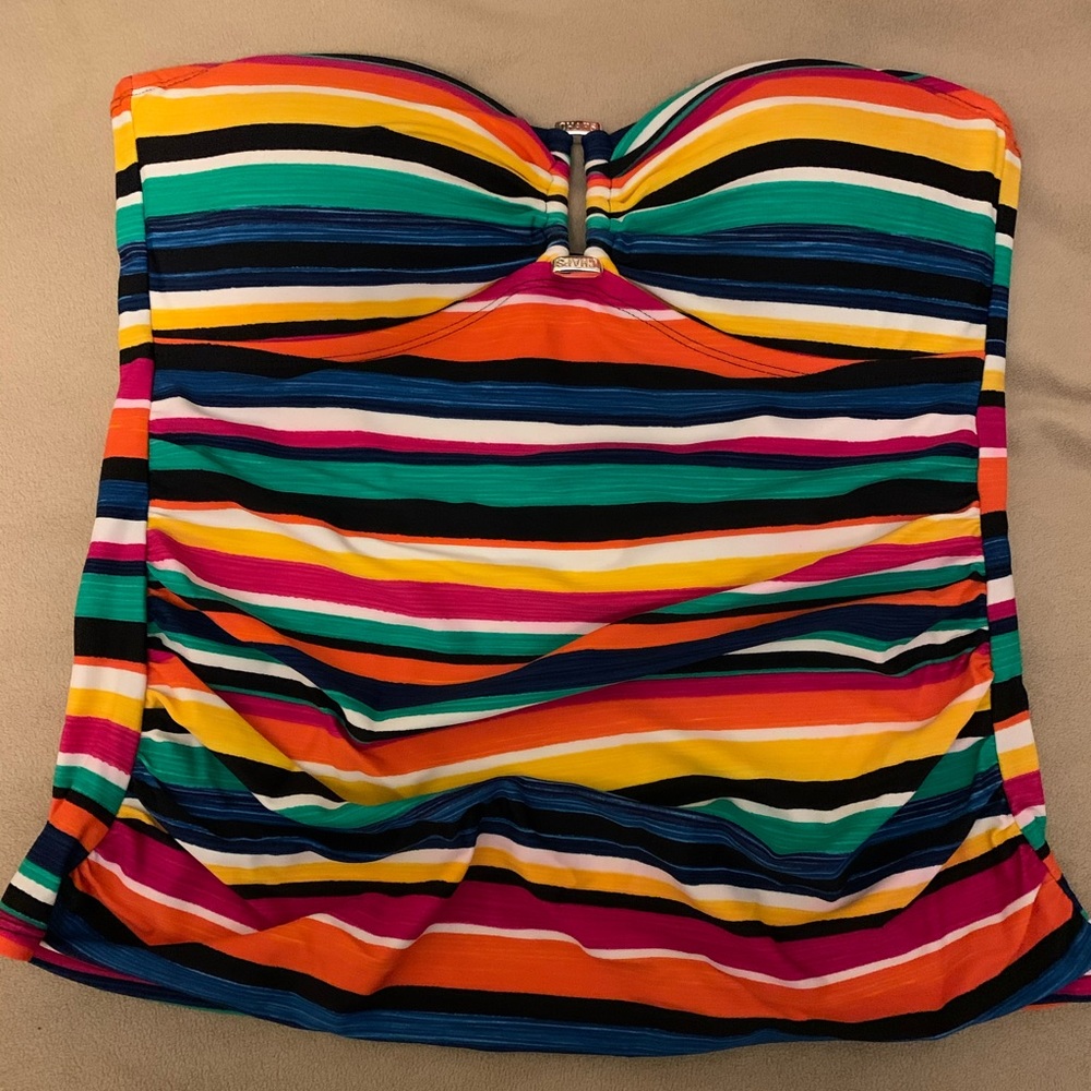 Stripe multicolored Tankini top